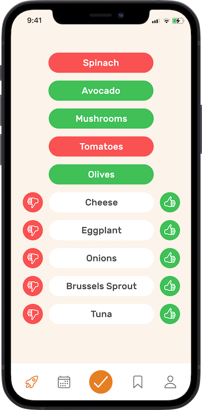 Iphone app preference screen